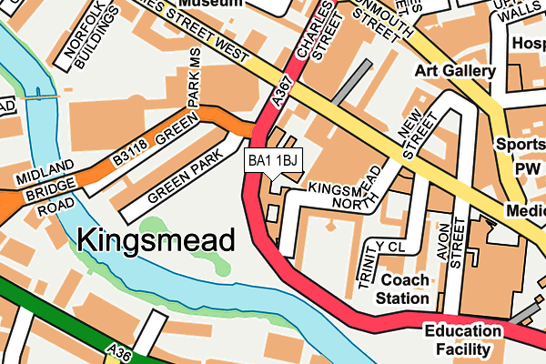 BA1 1BJ map - OS OpenMap – Local (Ordnance Survey) BA1 1BJ map - OS OpenMap – Local (Ordnance Survey)