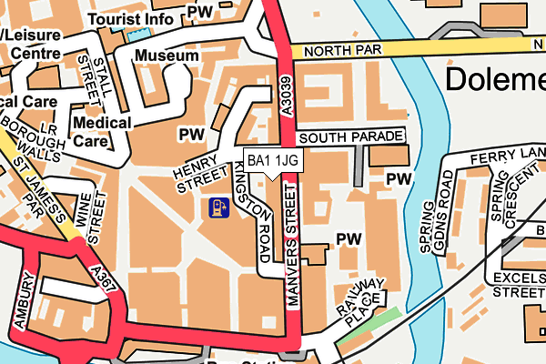 BA1 1JG map - OS OpenMap – Local (Ordnance Survey)