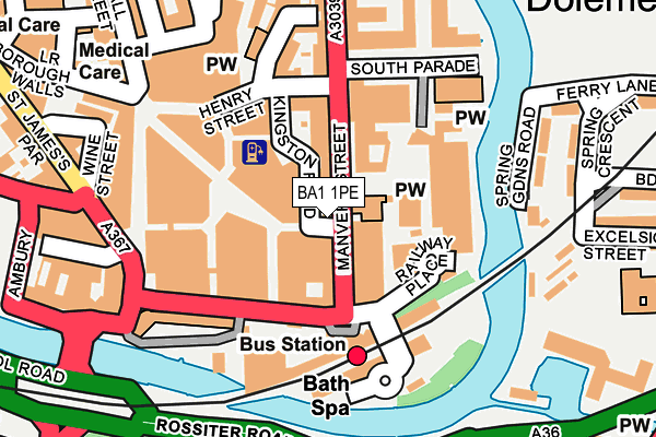 BA1 1PE map - OS OpenMap – Local (Ordnance Survey) BA1 1PE map - OS OpenMap – Local (Ordnance Survey)