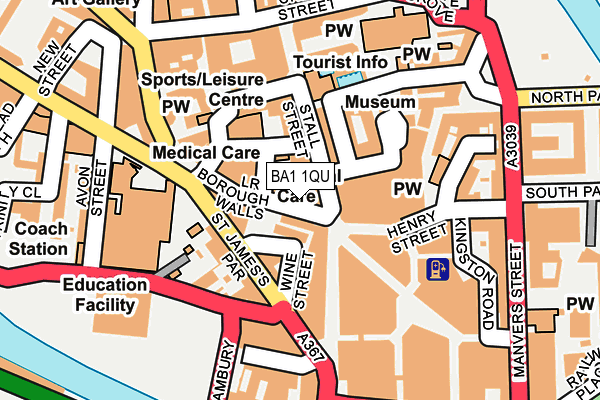 BA1 1QU map - OS OpenMap – Local (Ordnance Survey) BA1 1QU map - OS OpenMap – Local (Ordnance Survey)