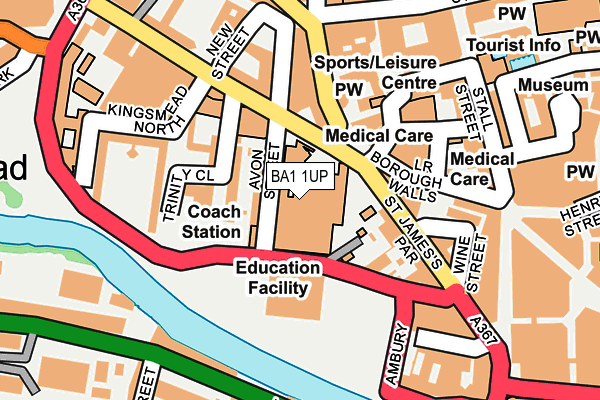 BA1 1UP map - OS OpenMap – Local (Ordnance Survey)