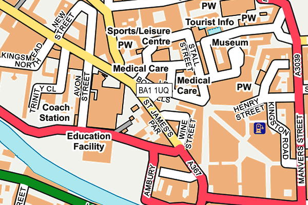 BA1 1UQ map - OS OpenMap – Local (Ordnance Survey)