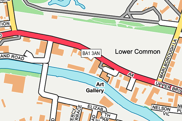 BA1 3AN map - OS OpenMap – Local (Ordnance Survey)