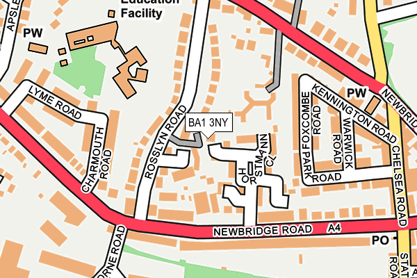 BA1 3NY map - OS OpenMap – Local (Ordnance Survey) BA1 3NY map - OS OpenMap – Local (Ordnance Survey)