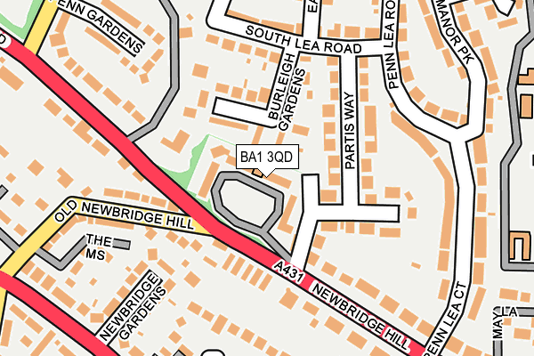 BA1 3QD map - OS OpenMap – Local (Ordnance Survey) BA1 3QD map - OS OpenMap – Local (Ordnance Survey)
