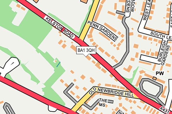 BA1 3QH map - OS OpenMap – Local (Ordnance Survey) BA1 3QH map - OS OpenMap – Local (Ordnance Survey)