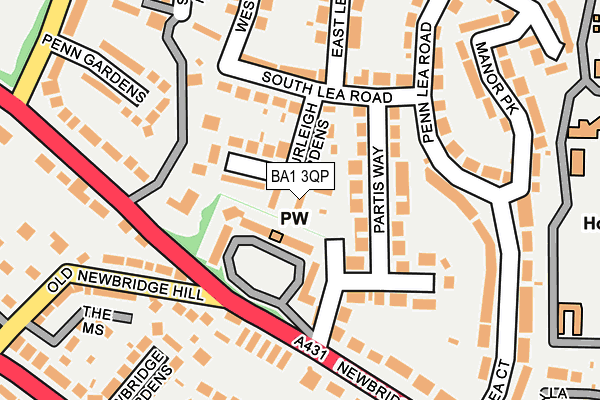 BA1 3QP map - OS OpenMap – Local (Ordnance Survey) BA1 3QP map - OS OpenMap – Local (Ordnance Survey)