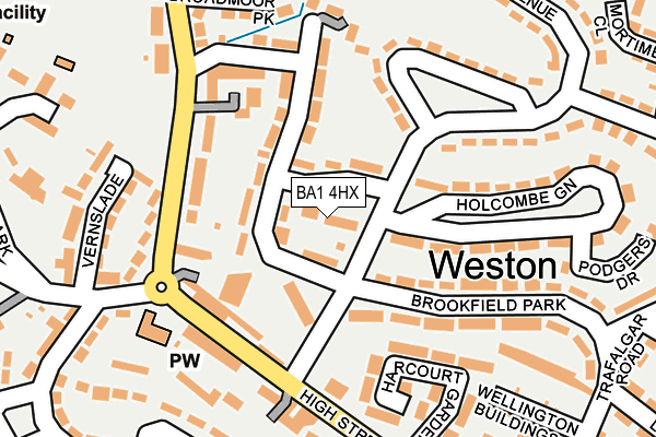BA1 4HX map - OS OpenMap – Local (Ordnance Survey) BA1 4HX map - OS OpenMap – Local (Ordnance Survey)