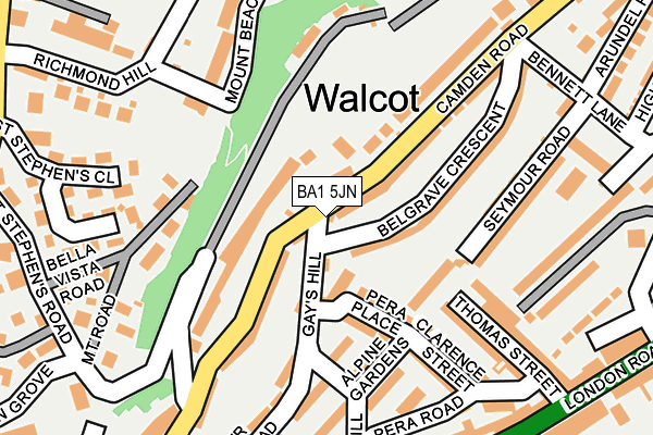 BA1 5JN map - OS OpenMap – Local (Ordnance Survey) BA1 5JN map - OS OpenMap – Local (Ordnance Survey)