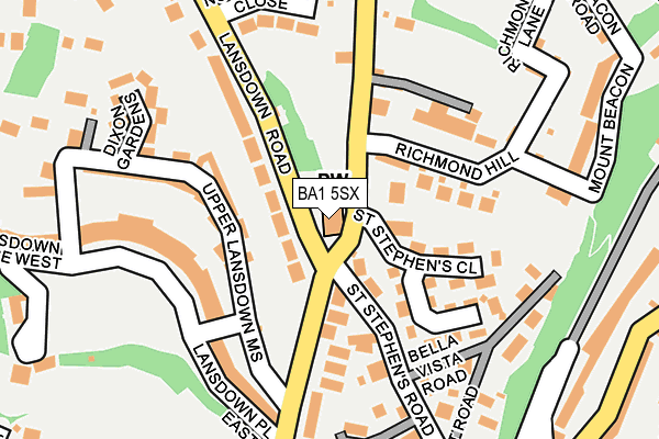 BA1 5SX map - OS OpenMap – Local (Ordnance Survey) BA1 5SX map - OS OpenMap – Local (Ordnance Survey)