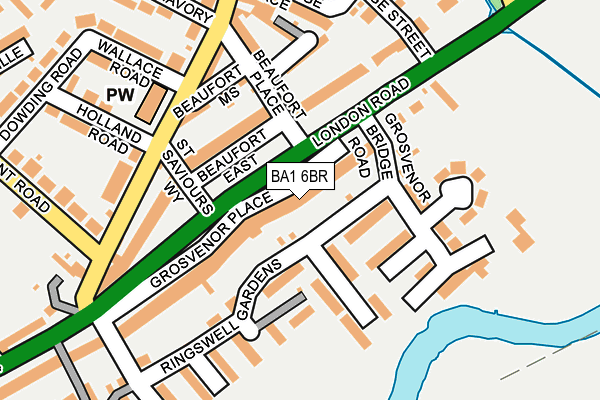 BA1 6BR map - OS OpenMap – Local (Ordnance Survey) BA1 6BR map - OS OpenMap – Local (Ordnance Survey)