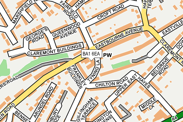 BA1 6EA map - OS OpenMap – Local (Ordnance Survey)