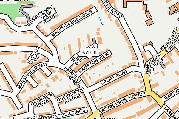 BA1 6JL map - OS OpenMap – Local (Ordnance Survey) BA1 6JL map - OS OpenMap – Local (Ordnance Survey)