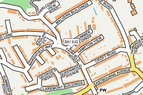 BA1 6JQ map - OS OpenMap – Local (Ordnance Survey) BA1 6JQ map - OS OpenMap – Local (Ordnance Survey)