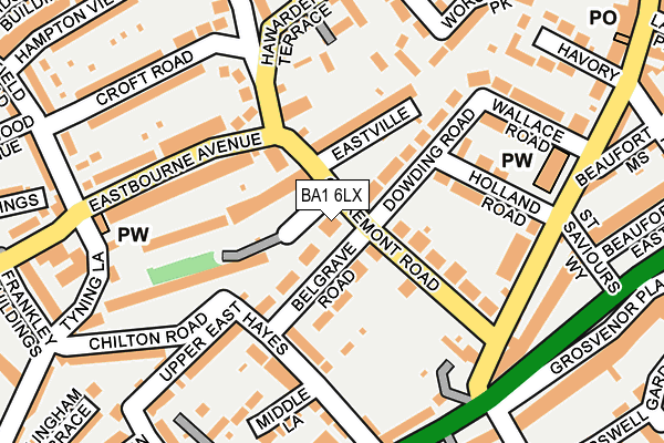BA1 6LX map - OS OpenMap – Local (Ordnance Survey) BA1 6LX map - OS OpenMap – Local (Ordnance Survey)