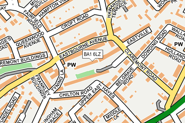 BA1 6LZ map - OS OpenMap – Local (Ordnance Survey) BA1 6LZ map - OS OpenMap – Local (Ordnance Survey)