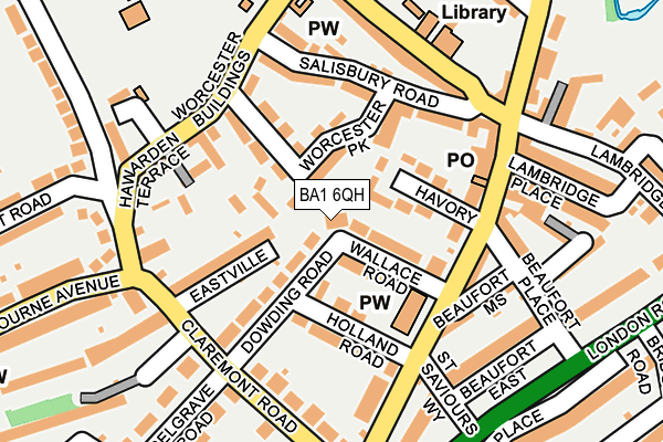 BA1 6QH map - OS OpenMap – Local (Ordnance Survey) BA1 6QH map - OS OpenMap – Local (Ordnance Survey)