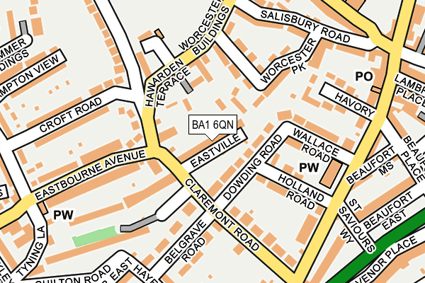BA1 6QN map - OS OpenMap – Local (Ordnance Survey) BA1 6QN map - OS OpenMap – Local (Ordnance Survey)