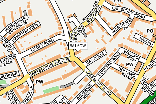 BA1 6QW map - OS OpenMap – Local (Ordnance Survey) BA1 6QW map - OS OpenMap – Local (Ordnance Survey)