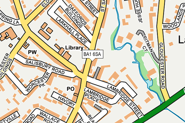 BA1 6SA map - OS OpenMap – Local (Ordnance Survey) BA1 6SA map - OS OpenMap – Local (Ordnance Survey)