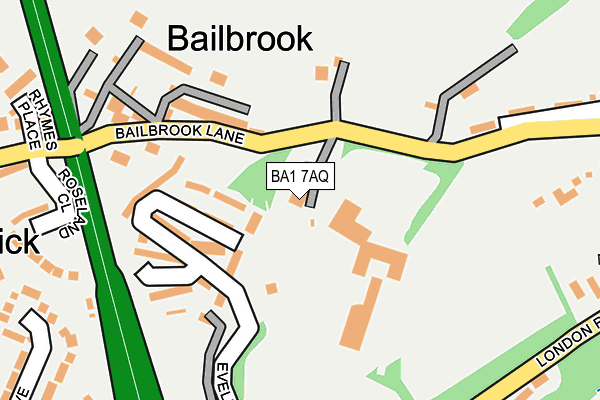BA1 7AQ map - OS OpenMap – Local (Ordnance Survey) BA1 7AQ map - OS OpenMap – Local (Ordnance Survey)