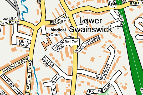 BA1 7AY map - OS OpenMap – Local (Ordnance Survey) BA1 7AY map - OS OpenMap – Local (Ordnance Survey)