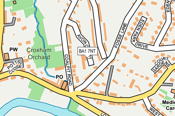 BA1 7NT map - OS OpenMap – Local (Ordnance Survey)