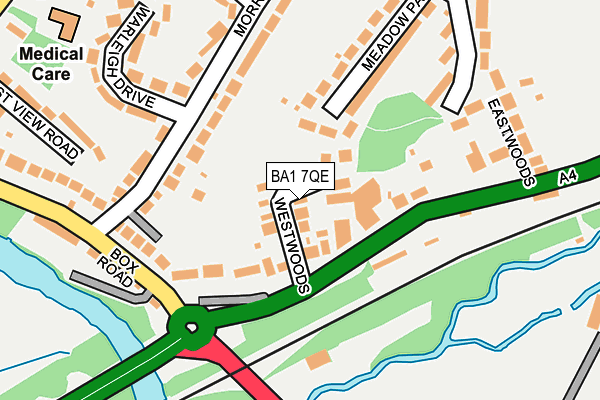 BA1 7QE map - OS OpenMap – Local (Ordnance Survey) BA1 7QE map - OS OpenMap – Local (Ordnance Survey)