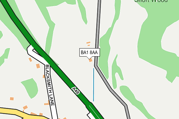 BA1 8AA map - OS OpenMap – Local (Ordnance Survey) BA1 8AA map - OS OpenMap – Local (Ordnance Survey)