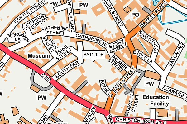 BA11 1DF map - OS OpenMap – Local (Ordnance Survey) BA11 1DF map - OS OpenMap – Local (Ordnance Survey)