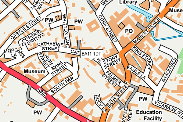 BA11 1DT map - OS OpenMap – Local (Ordnance Survey) BA11 1DT map - OS OpenMap – Local (Ordnance Survey)