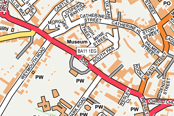 BA11 1EG map - OS OpenMap – Local (Ordnance Survey) BA11 1EG map - OS OpenMap – Local (Ordnance Survey)
