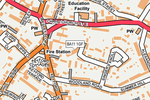 BA11 1GF map - OS OpenMap – Local (Ordnance Survey) BA11 1GF map - OS OpenMap – Local (Ordnance Survey)