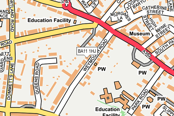 BA11 1HJ map - OS OpenMap – Local (Ordnance Survey) BA11 1HJ map - OS OpenMap – Local (Ordnance Survey)