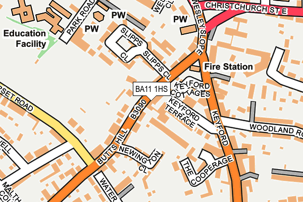 BA11 1HS map - OS OpenMap – Local (Ordnance Survey) BA11 1HS map - OS OpenMap – Local (Ordnance Survey)