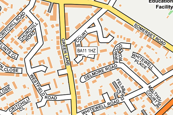 BA11 1HZ map - OS OpenMap – Local (Ordnance Survey) BA11 1HZ map - OS OpenMap – Local (Ordnance Survey)