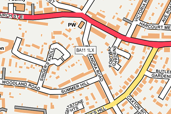 BA11 1LX map - OS OpenMap – Local (Ordnance Survey) BA11 1LX map - OS OpenMap – Local (Ordnance Survey)