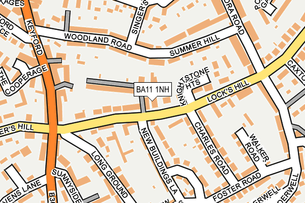 BA11 1NH map - OS OpenMap – Local (Ordnance Survey) BA11 1NH map - OS OpenMap – Local (Ordnance Survey)