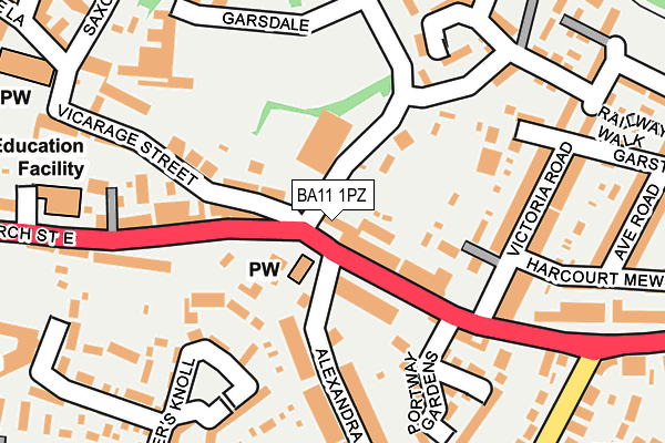 BA11 1PZ map - OS OpenMap – Local (Ordnance Survey) BA11 1PZ map - OS OpenMap – Local (Ordnance Survey)