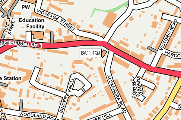BA11 1QJ map - OS OpenMap – Local (Ordnance Survey) BA11 1QJ map - OS OpenMap – Local (Ordnance Survey)