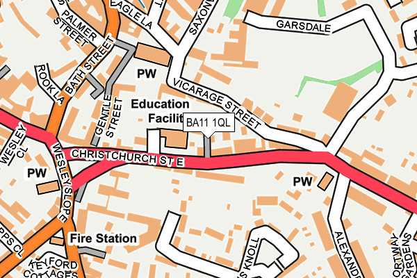 BA11 1QL map - OS OpenMap – Local (Ordnance Survey) BA11 1QL map - OS OpenMap – Local (Ordnance Survey)