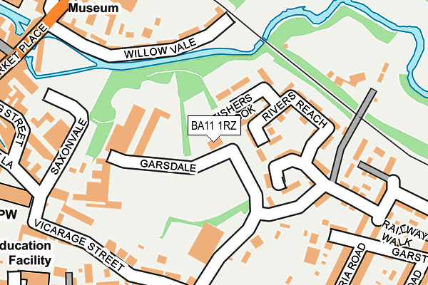 BA11 1RZ map - OS OpenMap – Local (Ordnance Survey)