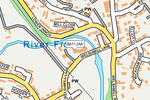 BA11 2AA map - OS OpenMap – Local (Ordnance Survey) BA11 2AA map - OS OpenMap – Local (Ordnance Survey)