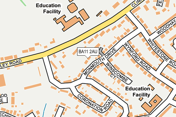 BA11 2AU map - OS OpenMap – Local (Ordnance Survey) BA11 2AU map - OS OpenMap – Local (Ordnance Survey)