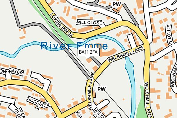 BA11 2FA map - OS OpenMap – Local (Ordnance Survey) BA11 2FA map - OS OpenMap – Local (Ordnance Survey)
