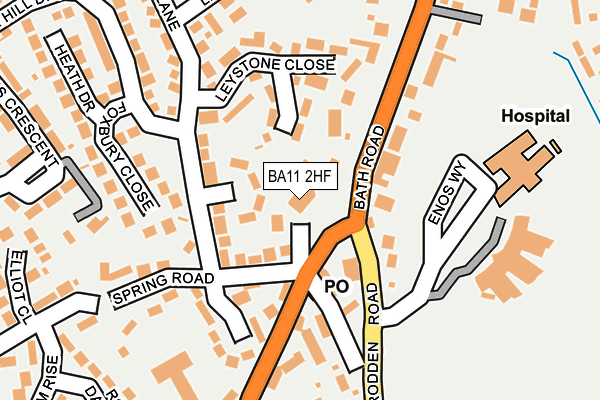 BA11 2HF map - OS OpenMap – Local (Ordnance Survey) BA11 2HF map - OS OpenMap – Local (Ordnance Survey)