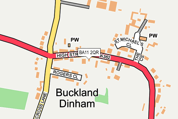 BA11 2QR map - OS OpenMap – Local (Ordnance Survey)