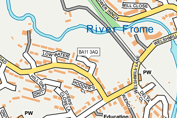 BA11 3AQ map - OS OpenMap – Local (Ordnance Survey) BA11 3AQ map - OS OpenMap – Local (Ordnance Survey)