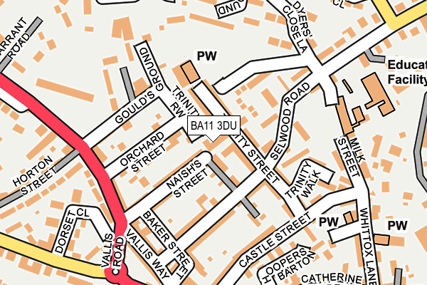 BA11 3DU map - OS OpenMap – Local (Ordnance Survey) BA11 3DU map - OS OpenMap – Local (Ordnance Survey)