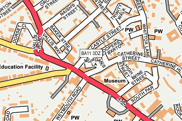 BA11 3DZ map - OS OpenMap – Local (Ordnance Survey) BA11 3DZ map - OS OpenMap – Local (Ordnance Survey)